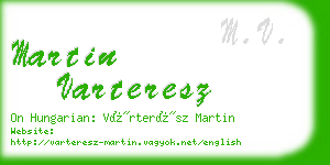 martin varteresz business card